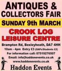 Crook Log Antique & Collectors Fair Bexleyheath 2026