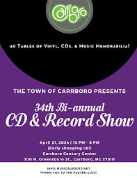 Carrboro CD and Record Show Carrboro 2026